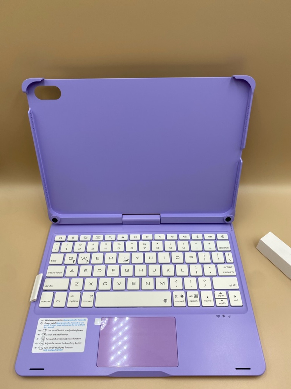 Purple Tablet Keyboard Case with Trackpad - for 10.9 inch iPad 10th generation